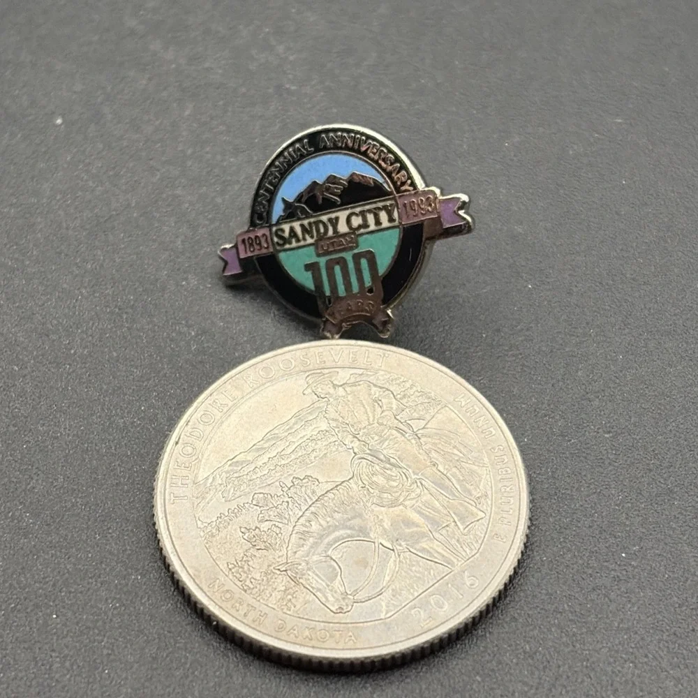Sandy‎ City Utah 100 Year Anniversary Celebration Lapel Hat Pin